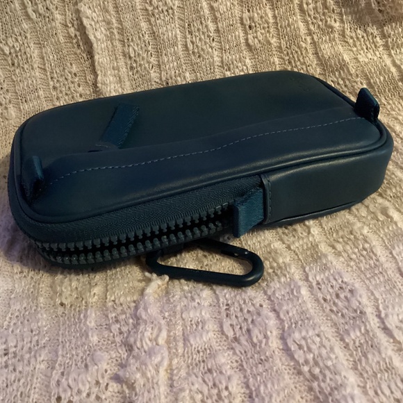 Coach Teal Blue Leather Hybrid Pouch Belt Bag Unisex - Picture 3 of 10